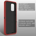 thumbnail image 4 of Samsung Galaxy S20 Plus Heavy Duty Case, Military Grade Hard Protection, Shatter Resistant, 3 Layer Rubber Compatible for Galaxy S20 Plus, Red - By Entronix, 4 of 5