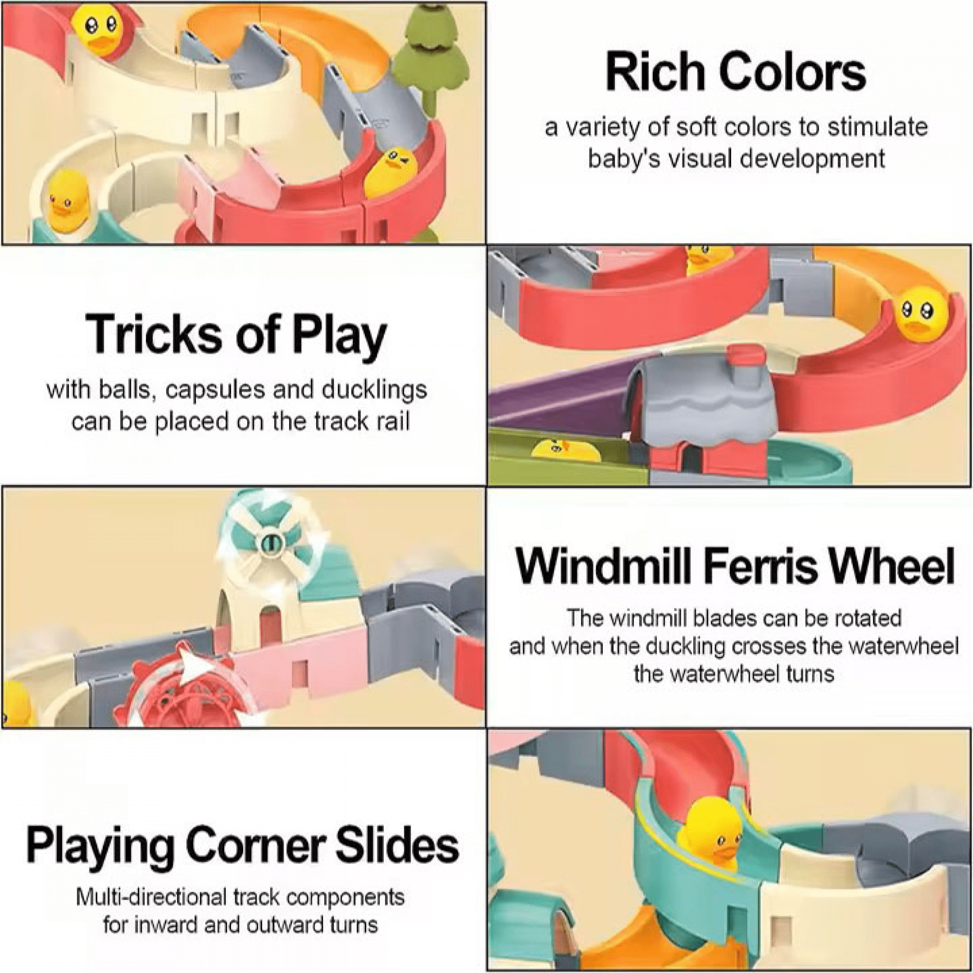 Bath Toys Duck Water Track, Building Kit Pool Toys for 6 7 8 Years Old Birthday Gifts