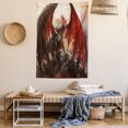 thumbnail image 2 of Fantasy World Tapestry, Majestic Dragon Resting on Mountain Mythological Fire-Spewing Creature Print, Wall Hanging for Bedroom Living Room Dorm Decor, 40W X 60L Inches, Multicolor, by Ambesonne, 2 of 5