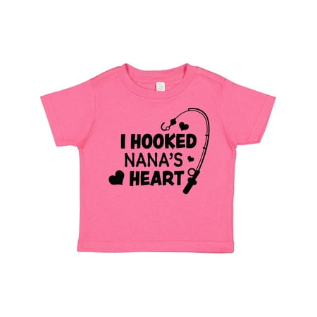 Inktastic I Hooked Nana s Heart with Fishing Rod Boys or Girls Toddler T-Shirt