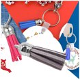thumbnail image 4 of 28 Pieces Keychain Charms Creative Delicate Keyring Pendant Tassels Simple Handbag Decor Tassel Craft Decoration DIY Accessory Light grey, 4 of 6