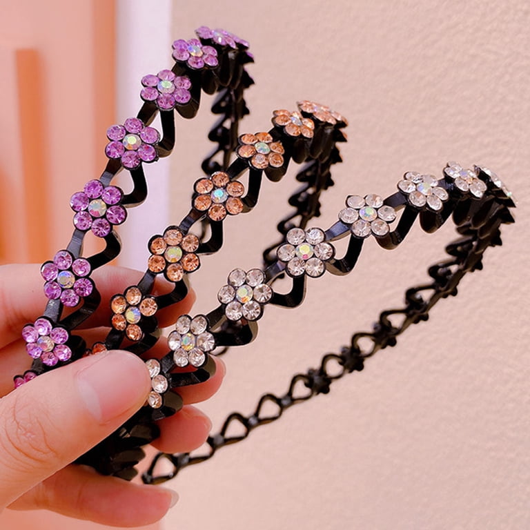 Limei Rhinestone Teeth Comb Headbands Flower Crystal  display picture 2