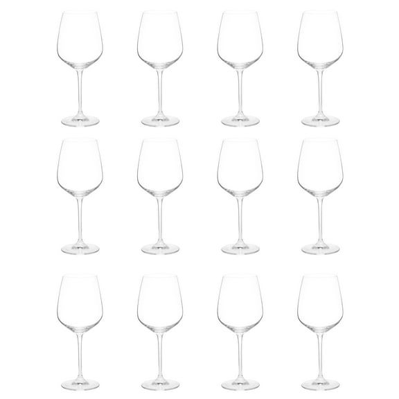Crystal Wine Glasses 17.5 oz. Set of 12, Bulk Pack - Restaurant Glassware, Perfect for Red Wine or White Wine - Clear