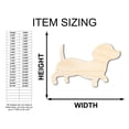 thumbnail image 2 of Unfinished Wood Wiener Dog Silhouette 7" / 1/2", 2 of 3
