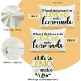 thumbnail image 3 of Lemon Summer Throw Pillow Cover 12x20, Inspirational Motivational Gift for Women Men Pillowcase for Bed Couch Chair Sofa, New Home Living Room Dining Room Coffee Bar Decor Cushion Cover -26, 3 of 5
