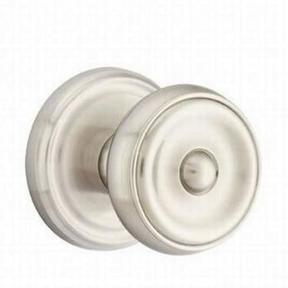 Waverly Knob Passage with Regular Rose, Satin Nickel
