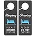 thumbnail image 3 of Sleeping Sign for Door, 2 Pack (Printed on Both Sides), 9.3â€³x3.5â€³ PVC Plastic, Naps Sign, Napping Sign, Do not Ring Bell Sign, Baby Sleeping Sign, Night Shift Sleeping, Do Not Disturb Sign, 3 of 4
