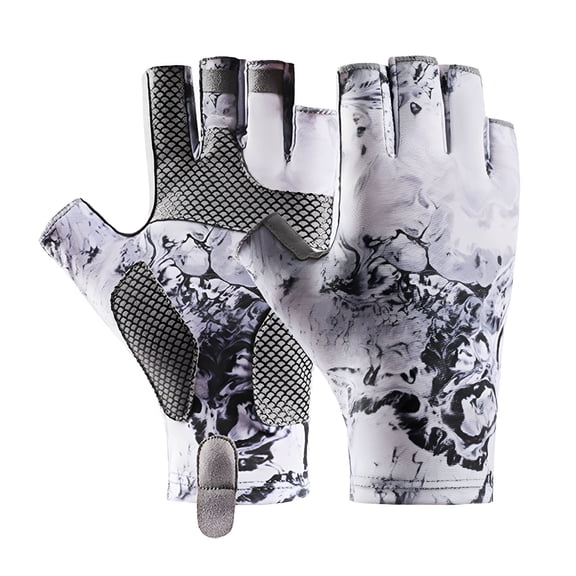 TELOLY 2026 New 1Pair Breathable Fishing Gloves Upf50 Sun Gloves Uv Fingerless Gloves for Men Women Outdoor Canoeing Hunting for Fishing, Hiking, Boating, Outdoor Activities, Sun Protection.