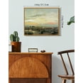thumbnail image 4 of Drsoum Vintage Sunset Meadow Wall Art 11x14in Natural Framed Rustic Retro Countryside Landscape Prints Farmhouse Classic Decorations for Living Room Bedroom, 4 of 6