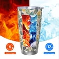 thumbnail image 6 of Cauagu Vintage Leaves Pattern 20oz Tumbler,Stainless Steel Vacuum Insulated Tumbler with Lid Insulated Coffee Mug Thermal Cup with Splash Proof Sliding Lid-Straw Three-piece Set, 6 of 8