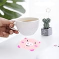 thumbnail image 4 of 5pcs Cute Animals Silicone Coasters Creative Coffee Drink Cup Mat Sets For Drinks Anti-ski Gift, 4 of 5