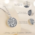 thumbnail image 3 of EUDORA Sterling Silver Tree of Life Cremation Necklace, Vintage Urns Personalized Neckless for Human Pet Ashes, Memorial Jewelry Keepsake, 20 inches Chain, 3 of 11