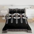 thumbnail image 2 of Feelyou Fashion Western Aztec Full Size Comforter Sets, Black White Abstract Bedding Comforter Set, Hippie Tribal Theme Reversible Bedding Sets, Luxury Bedroom Decor, 3 Pieces, 2 of 8