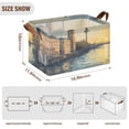 thumbnail image 4 of BZSMCE Collapsible Fabric Cube Storage Bins Art Tower Bridge Painting Design Pattern Storage Box, 4 of 8