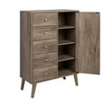 thumbnail image 4 of Prepac Milo Mid-Century Modern 5-Drawer Chest with Door, 4 of 9