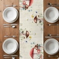 thumbnail image 4 of Table Runner 36 Inches Long for Kitchen Dining, Gnomes Spring Floral Dresser Scarf Farmhouse, Dining Table Decorations for Wedding/Parties, Daisy Pastoral Flowers Watercolor 13 x 36 In, 4 of 8