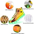 thumbnail image 4 of Light Up Shoes Men Women LED Shoes High Top Adult Light Up Sneakers Glow in The Dark Shoes with USB Recharging for Dancing Parties, 4 of 13