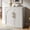 White, variant on Arched Door Sideboard Buffet Cabinet, Accent Cabinet with Adjustable Shelf, Wood Modular Credenza Storage Cabinet for Dining Room, Living Room, Entryway, Brown