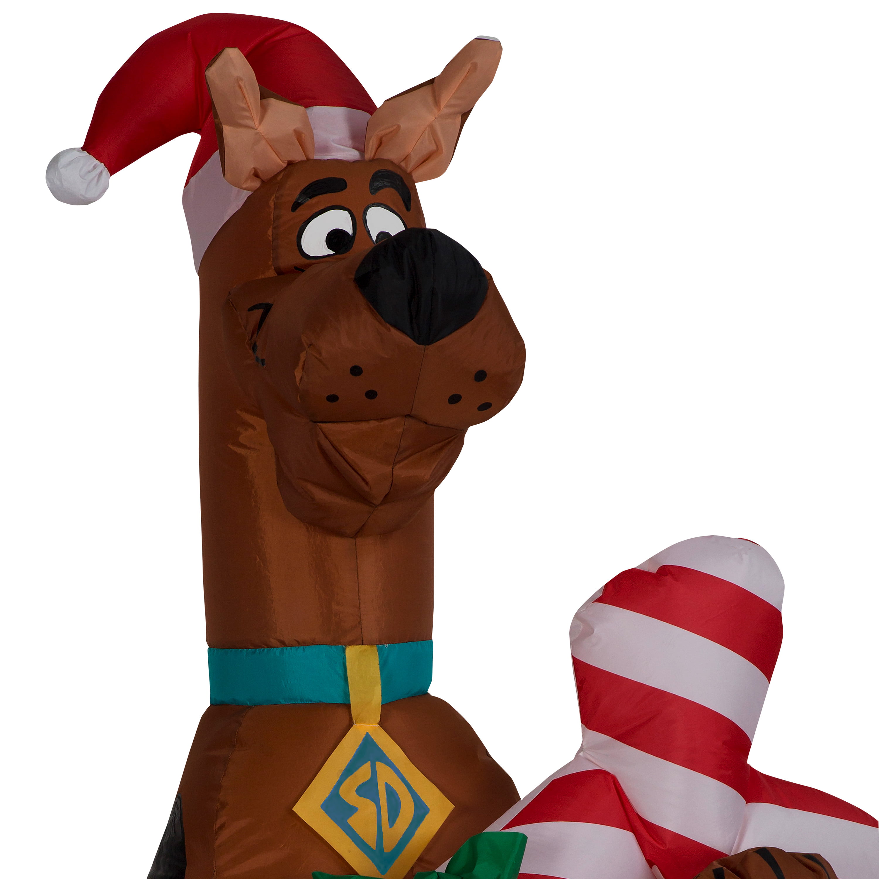 Holiday Seasonal Decor Airblown Inflatable Christmas Lawndecor Scooby Doo Cartoon Dog Candy Cane Home Garden