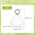 thumbnail image 2 of Plastic Coin Holder Keychain, 2Pcs Round Coin Case with Key Ring Medallion Holder for Coins Jewelry, Bronze, 2 of 5