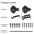 thumbnail image 5 of UTOPIA ALLEY Wall Mounted 3/4 Inch Curtain Rod - Curtain Rods For Windows 48 to 86 Inch, Adjustable Drapery Rods, Black Curtain Rods, Bedroom Curtain Rods, Tapestry Poles (Black, 48"-86"), 5 of 8