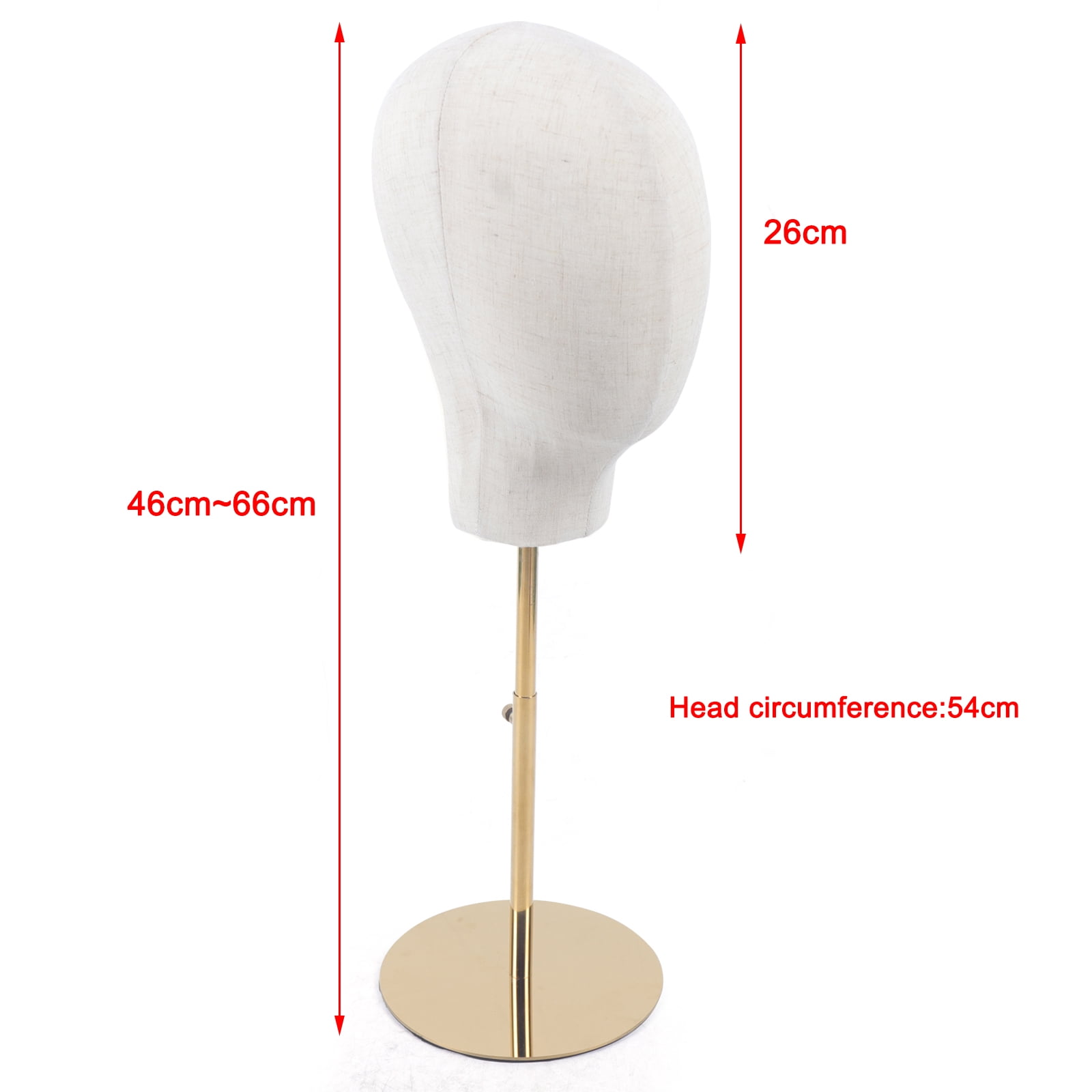 Fit For Wig Making Hat Display with Adjustable 45-65cm Stand Holder Metal Mannequin Head