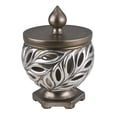 thumbnail image 1 of ORE International 10" Tall Polyresin Decorative Jewelry Box "Kiara", Silver Peacock Feathers Design, 1 of 2