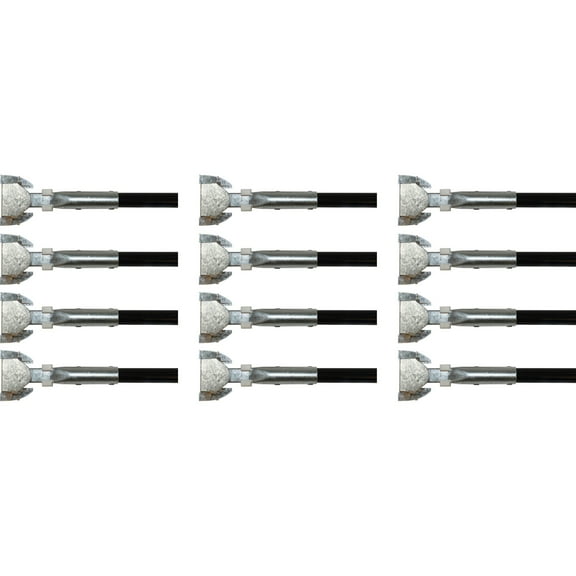 Genuine Joe Clip-on Dust Mop Steel Handle - 60" Length - 1" Diameter - Black - Vinyl, Steel - 12 / Carton