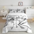 thumbnail image 1 of YST Ski Cabin Comforter Set Winter Sports Ski Theme Bedding Set, King Size, 3 Count, 1 of 5