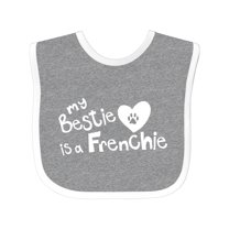 Inktastic Bestie Frenchie Boys or Girls Baby Bib