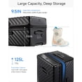 thumbnail image 3 of 30inch Trunk Style Extra Large Expandable Luggage, Polycarbonate TSA Approved Spinner Suitcase, Black, 3 of 15