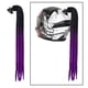 thumbnail image 5 of Casco unisex para adultos con rampa degradada, cola de caballo, peluca rizada para motocicleta Negro Morado, 5 of 8