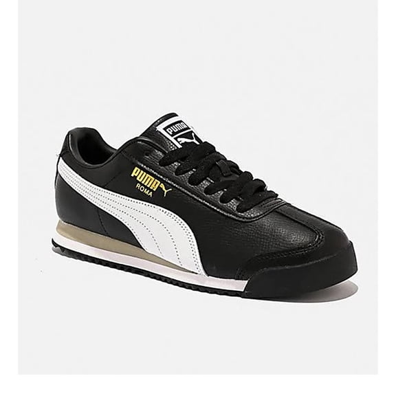 Boys Puma Roma 24 Standard AC Shoe Size: 2 Black/White Fashion Sneakers