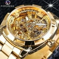thumbnail image 4 of FORSINING Men Skeleton Automatic Winding Mechanical Watches Gold Stainless Steel Waterproof Wristwatch Montre Uhr with Gift Box, 4 of 4