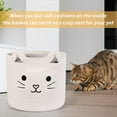 thumbnail image 5 of Cat Woven Cotton Rope Baskets, Baby Nursery Laundry Basket with Handle,White, 5 of 8