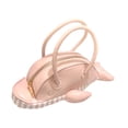thumbnail image 2 of Bolso de mano con forma de animal de piel sintética, pequeño y bonito delfín para mujer, bolso con asa superior Rosa, 2 of 9