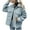 Blue, variant on Lovskoo Womens Winter Coats Button Down Single Breasted Pea Coat Casual Solid Color Buttons Tops Turndown Collar Long Sleeve Casual Outwear Trench Coat Overcoat Beige