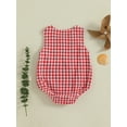 thumbnail image 6 of BemeyourBBs Boy Plaid Tank Romper Sailboat Embroidered Smocked Sleeveless Bodysuit, 6 of 9
