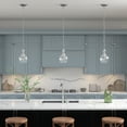 thumbnail image 6 of Evelyn&Zoe Verona 7" Wide Pendant with Glass Shade in Brushed Nickel/Seeded, 6 of 9