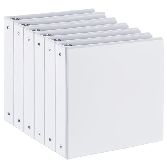 Carpeta SUIN de 3 anillas de 1,5" con vista transparente, tamaño carta, paquete de 6