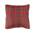 thumbnail image 3 of Kurt Adler 15.5" Red and Green Plaid Square Christmas Throw Pillow, 3 of 3