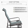 thumbnail image 5 of Outsunny Gliding Lounger Chair, Outdoor Swinging Chair with Smooth Rocking Arms and Lightweight Construction for Patio Backyard, Gray, 5 of 10