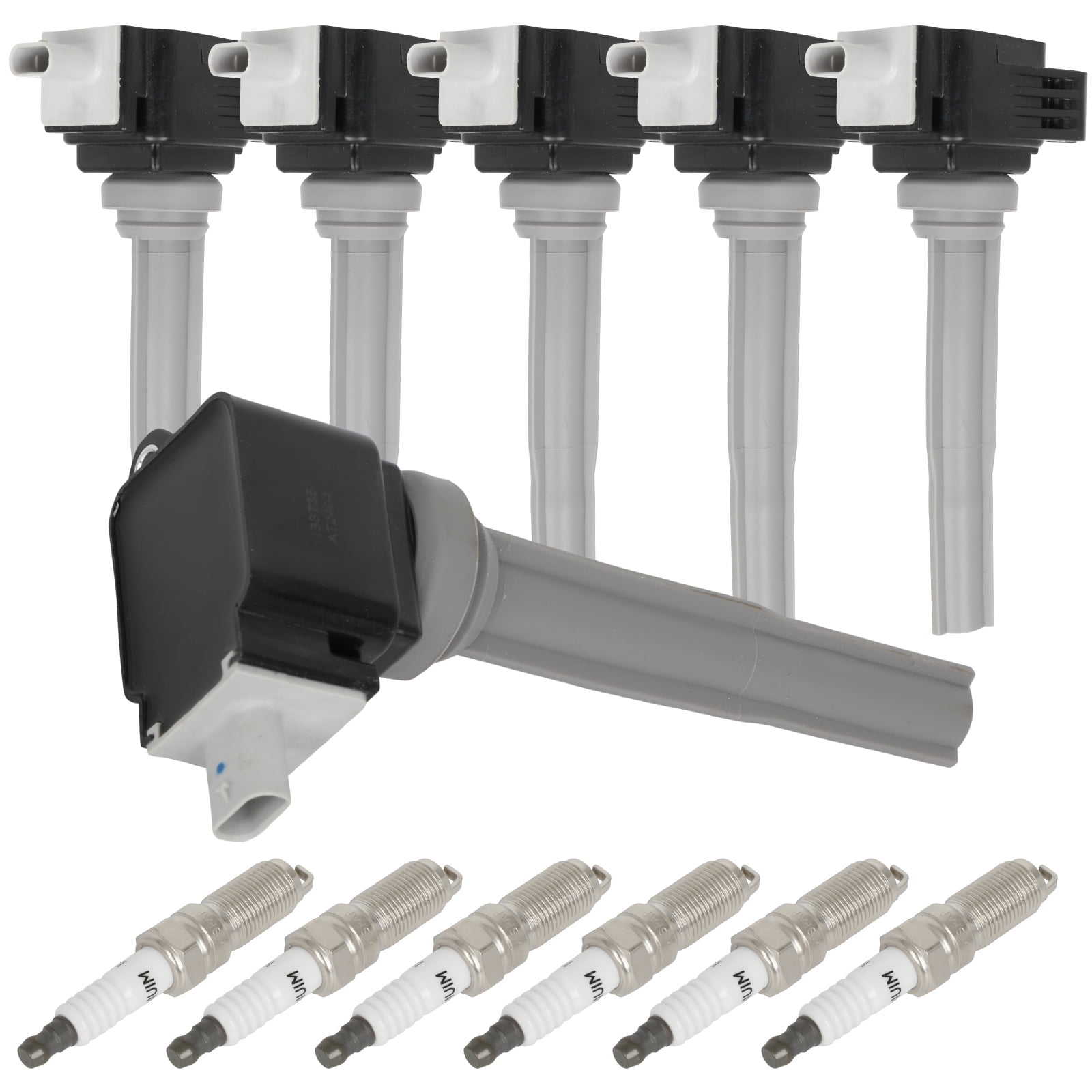 ECCPP Ignition Coil Coils&iridium Spark Plugs UF773 for Ford F-150 2015-2017, Fusion 2017-2019, Edge 2015-2018 & Lincoln MKZ 2017-2020, MKX 2016-2018, Continental 2017-2020 set of 6