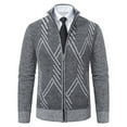 thumbnail image 3 of Pejock Men's Cardigan Sweater Jacket, Thick Knit Winter Casual Open Front Sweater, Warm Comfortable Long Sleeve, Machine Washable, Work Travel Outwear, 3 of 4