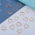thumbnail image 2 of 100Pcs Gold Heart Paper Clips Cute Small Paper Clips for Funny Heart Clips Kids Office Supplies Paper Clamps Wedding Decoration, 2 of 5