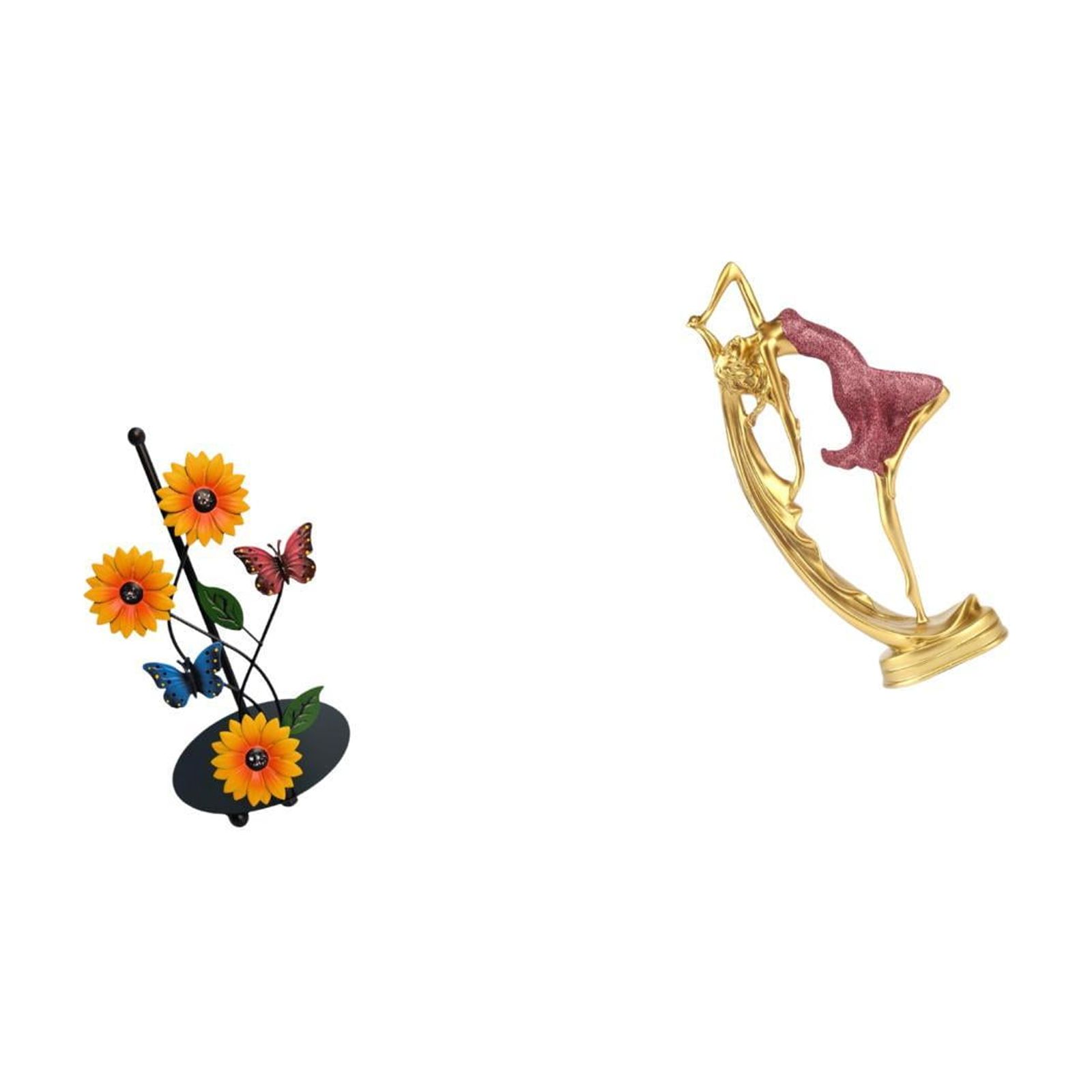 Fiocias Toilet Paper Holder Ballet Dancing Girl Statue Paper Towel Holder Countertop Kitchen Roll Holder Standing Iron Resin Craft Functional Decorative Suita