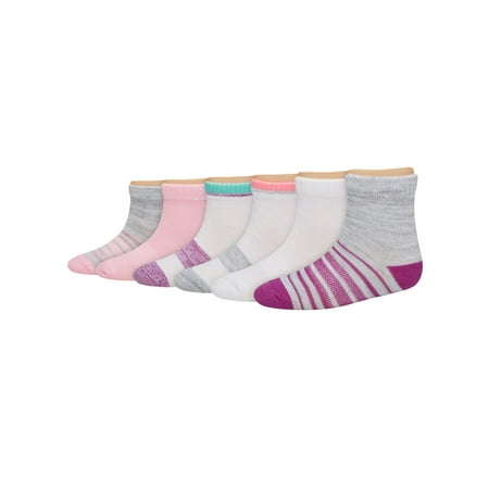 Hanes Toddler Girls 6-Pack Ankle Socks, 2T, Assorted | Walmart Canada