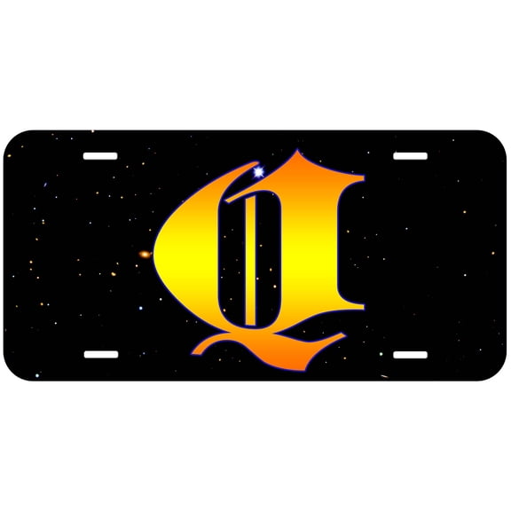 Letter Q Novelty Car Auto License Plate