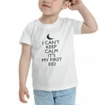 thumbnail image 3 of I Can't Keep Calm It's My First EID Boys Short Sleeve Funny Toddler T Shirts for Boys Girls (White, 4T), 3 of 5
