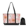 thumbnail image 7 of FORMRS Canvas Laptop Tote Bag for Women with 15.6" Computer Compartments Shoulder Handbag, Cute Pink Halloween, 7 of 7